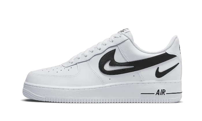 07 FM Cut Out Swoosh White Black