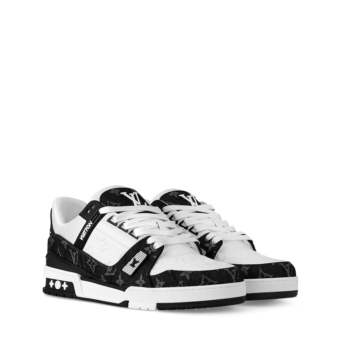 Black Monogram Denim White