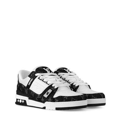 Black Monogram Denim White