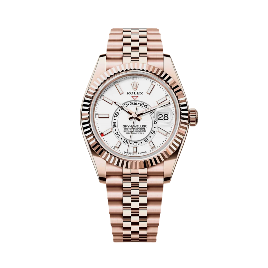 Sky-dweller white dial jubilee 42mm