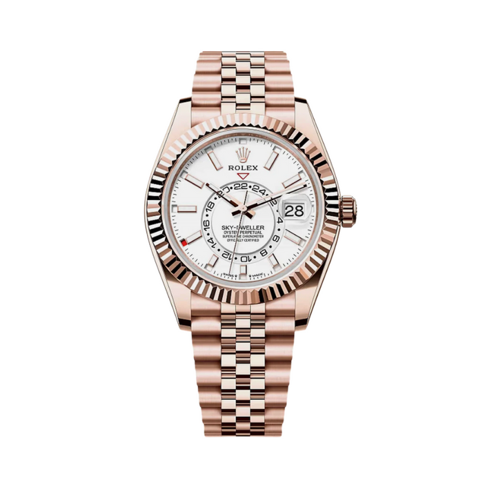 Sky-dweller white dial jubilee 42mm