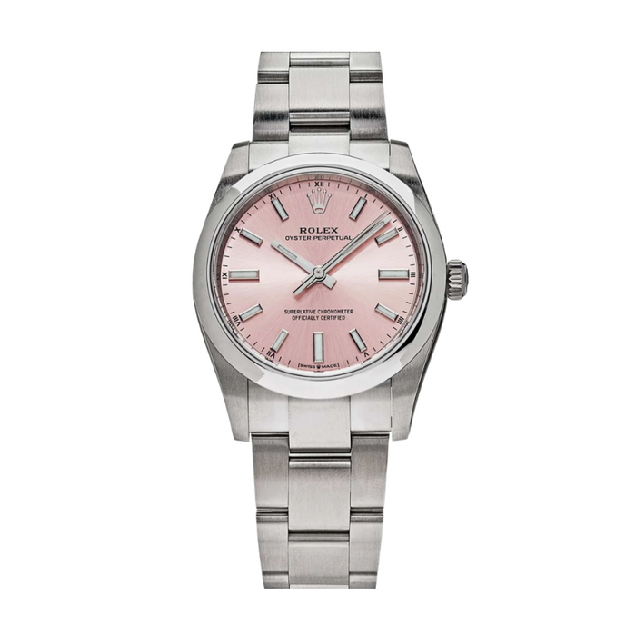Oyster perpetual pink dial 34mm