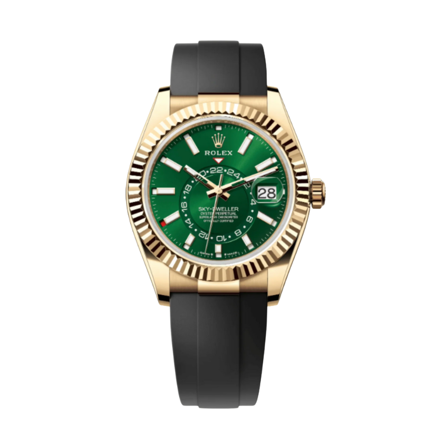 Sky-dweller green dial oysterflex 42mm