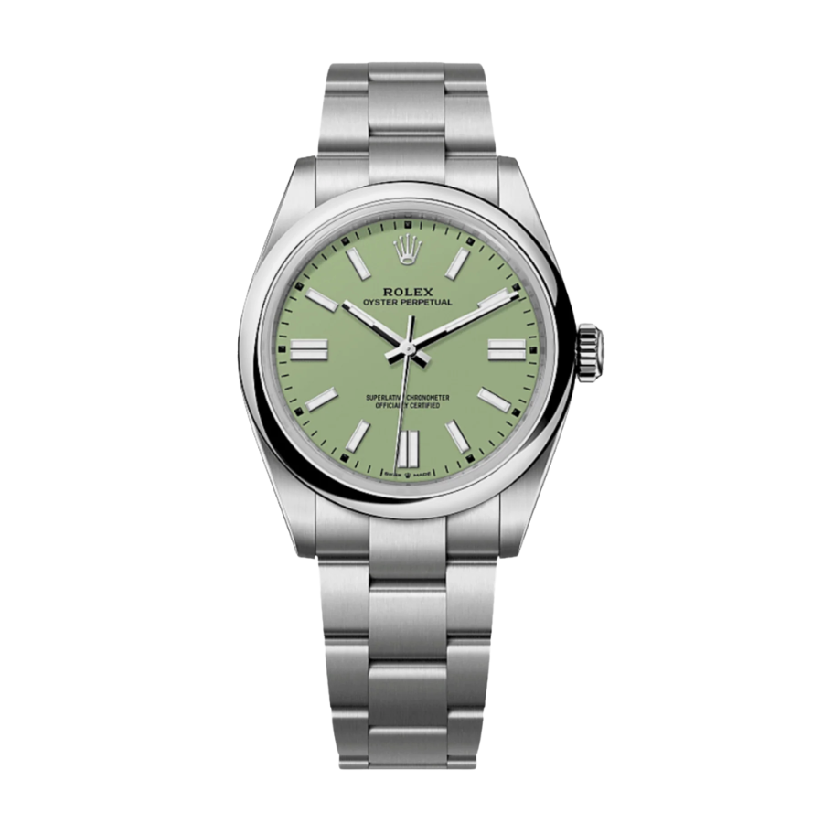 Oyster perpetual pistachio dial 41mm