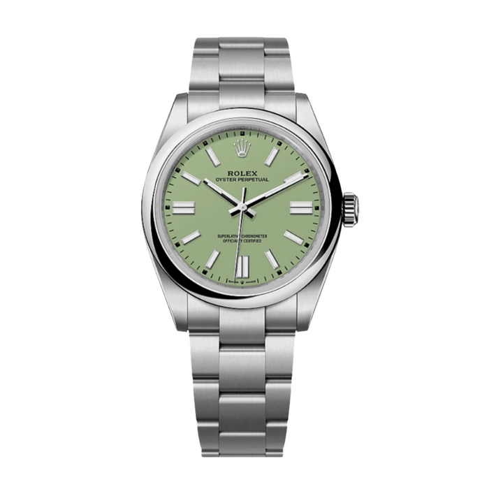 Oyster perpetual pistachio dial 41mm