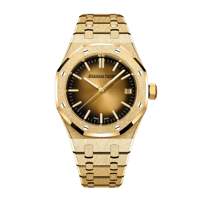 Royal oak gold smoked yellow dial
