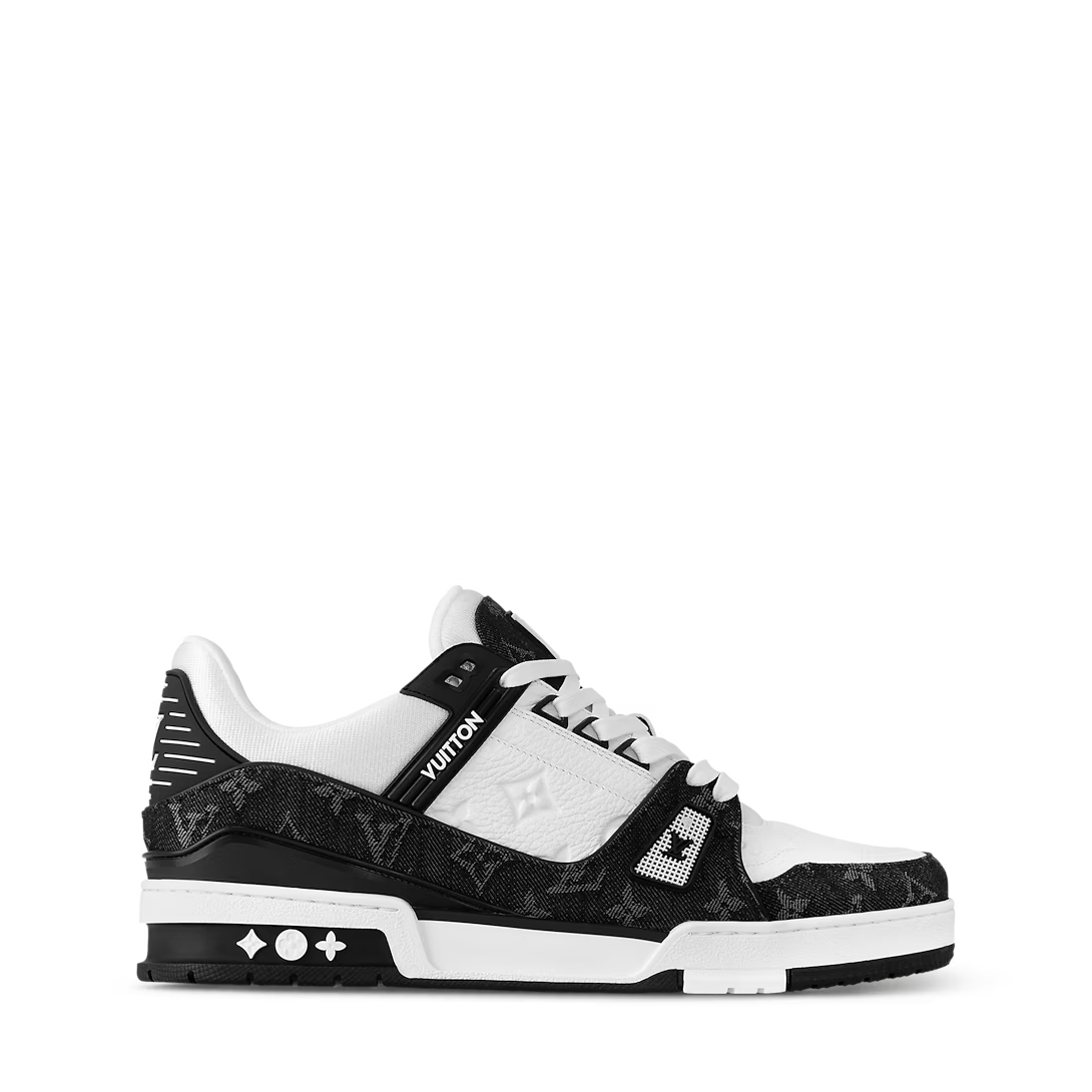 Black Monogram Denim White