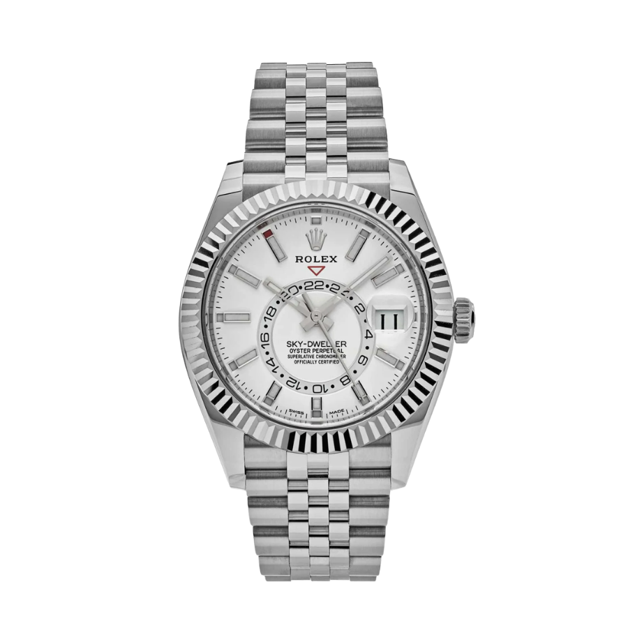 Sky-dweller white dial jubilee 42mm
