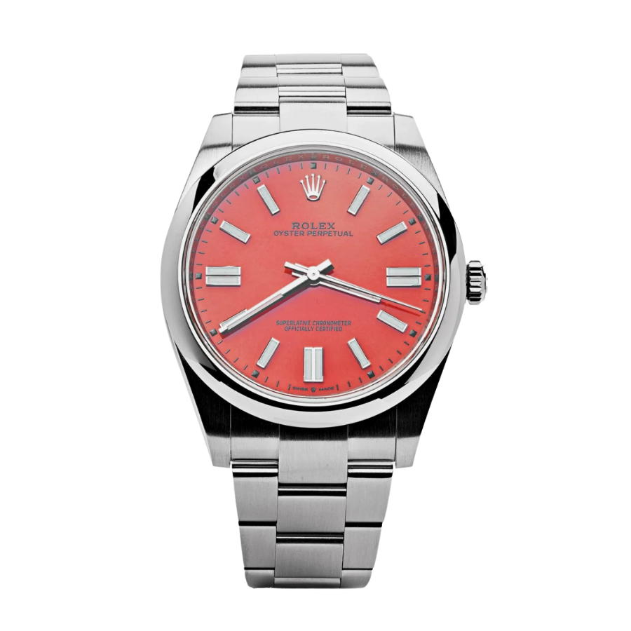Oyster perpetual red dial 41mm