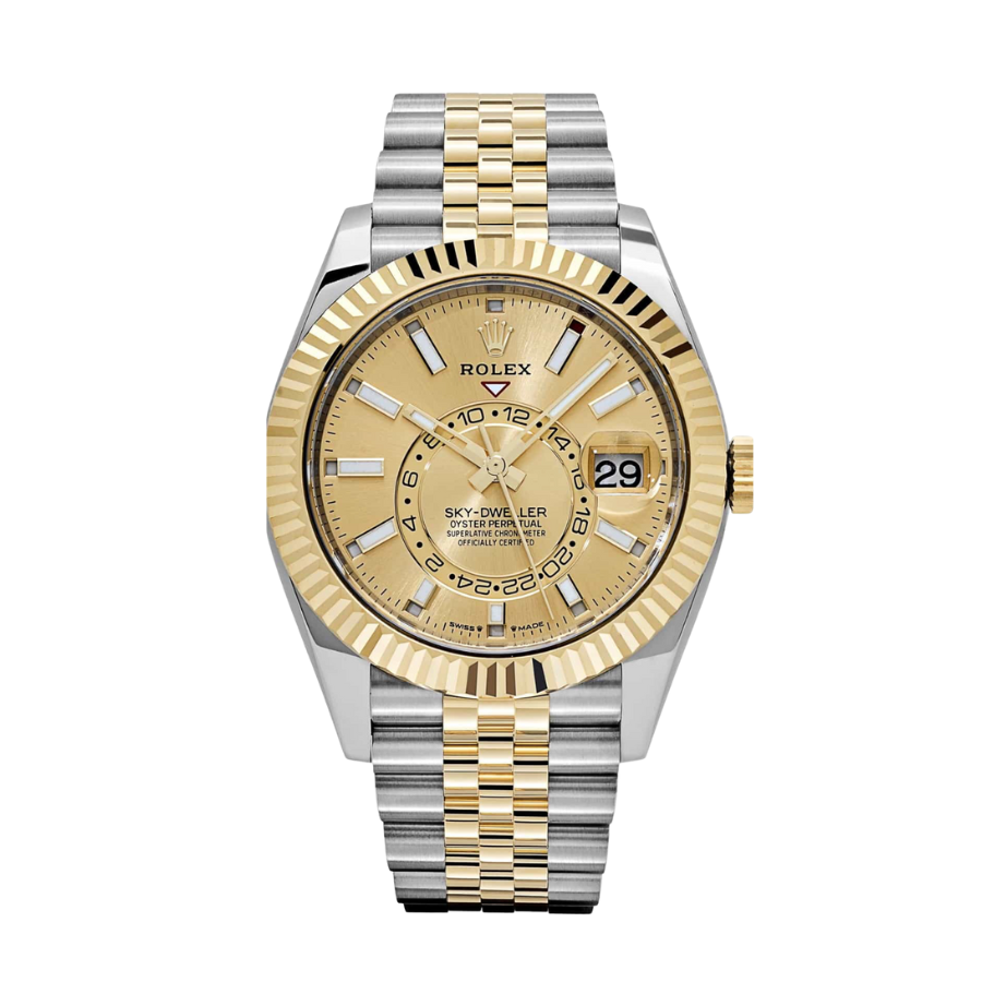 Sky-dweller gold jubilee champagne dial 42mm