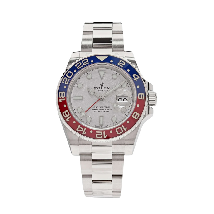 Gmt-master ii white gold meteorite dial 40mm