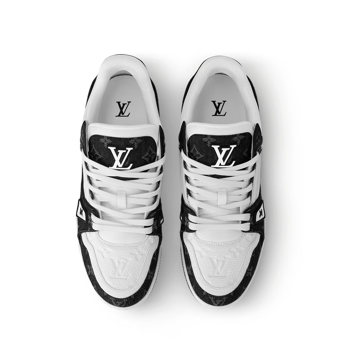 Black Monogram Denim White