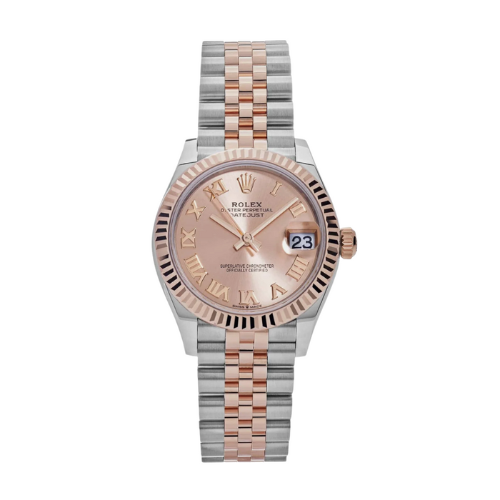 Date just ladies rose roman pink dial 31mm