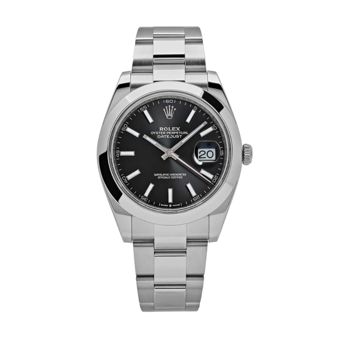 Date just steel black oyster dial 41mm