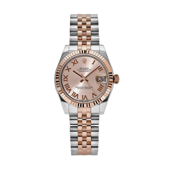 Date just ladies rose gold sundust dial 31mm