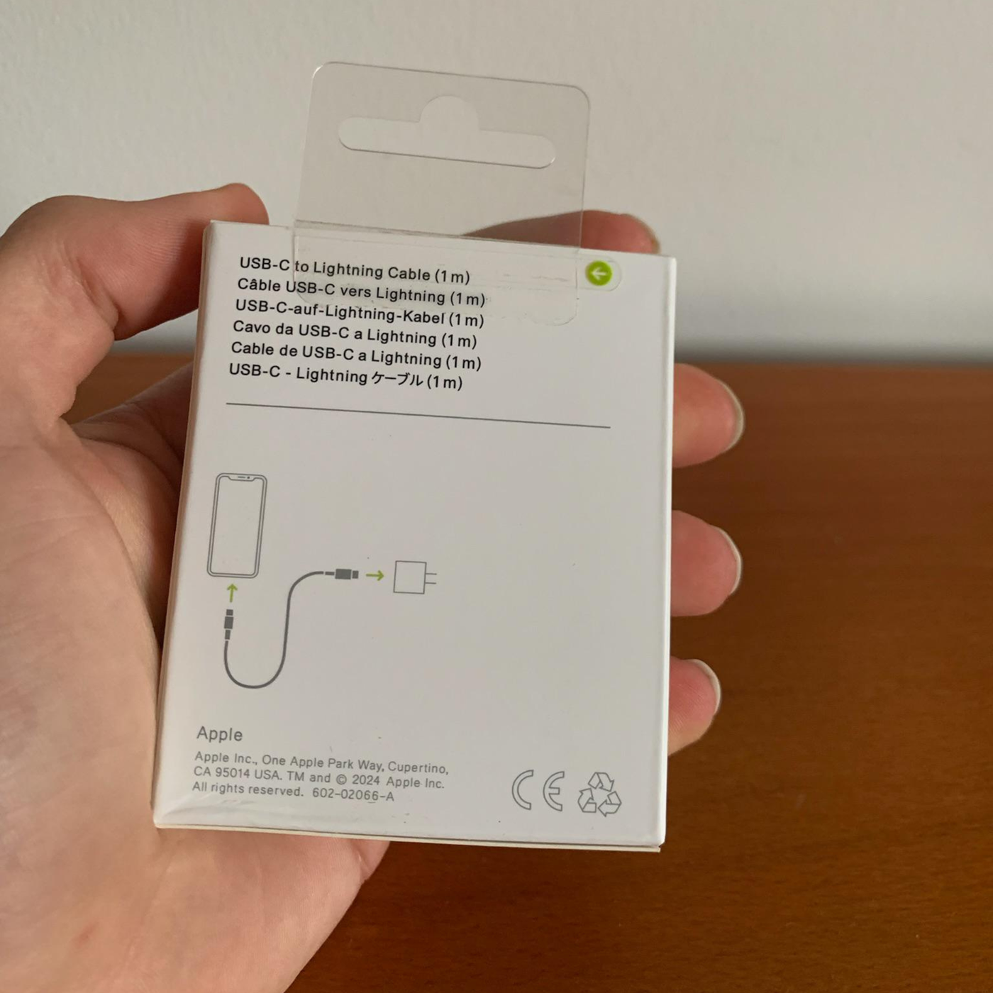 Cabo USB-C para Lightning Apple
