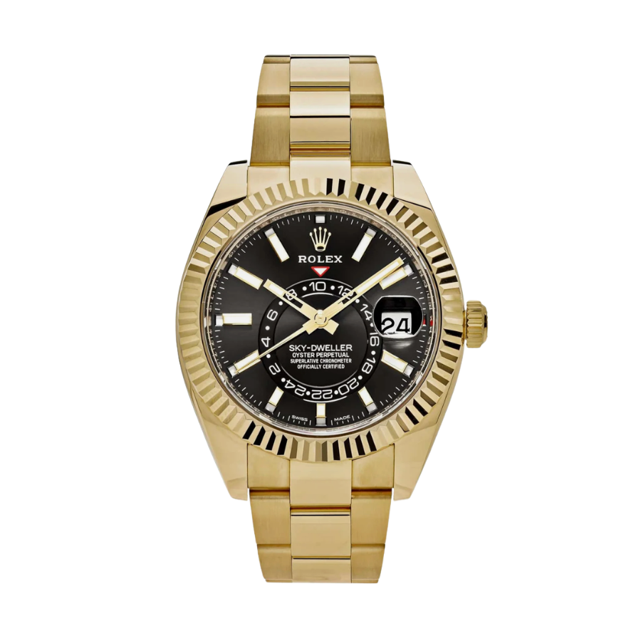 Sky-dweller gold black dial 42mm