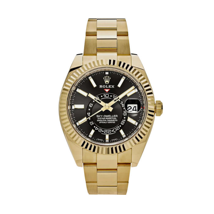 Sky-dweller gold black dial 42mm