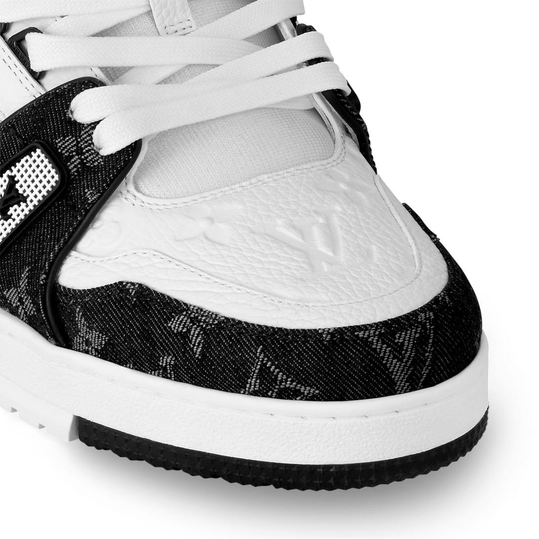Black Monogram Denim White