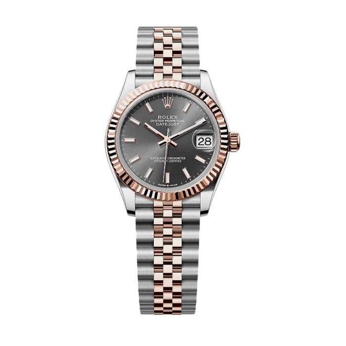 Date just ladies rose gold slate 31mm