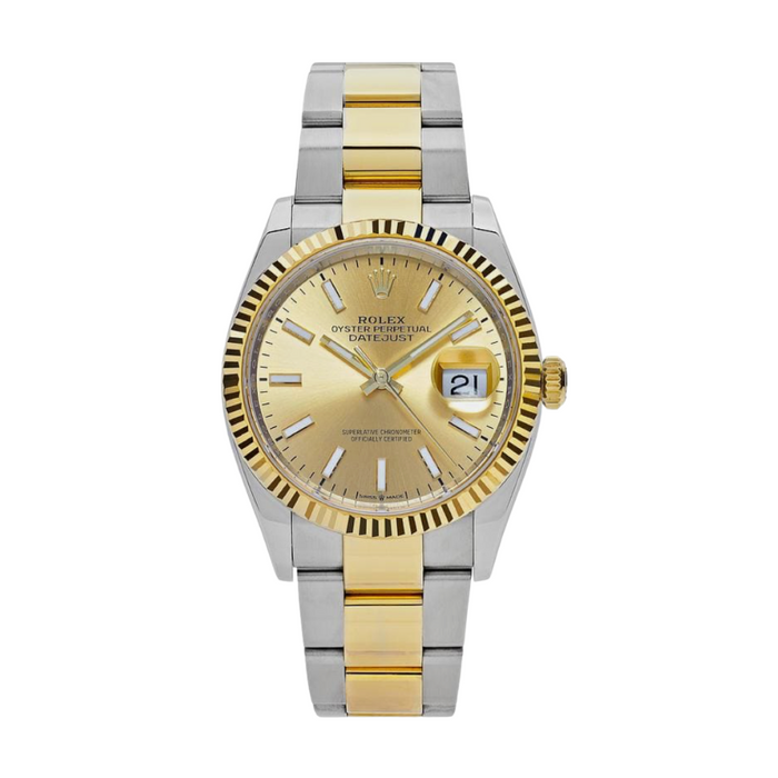 Date just yellow gold champagne dial 41mm