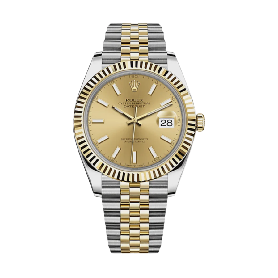Date just yellow gold champagne dial 41mm