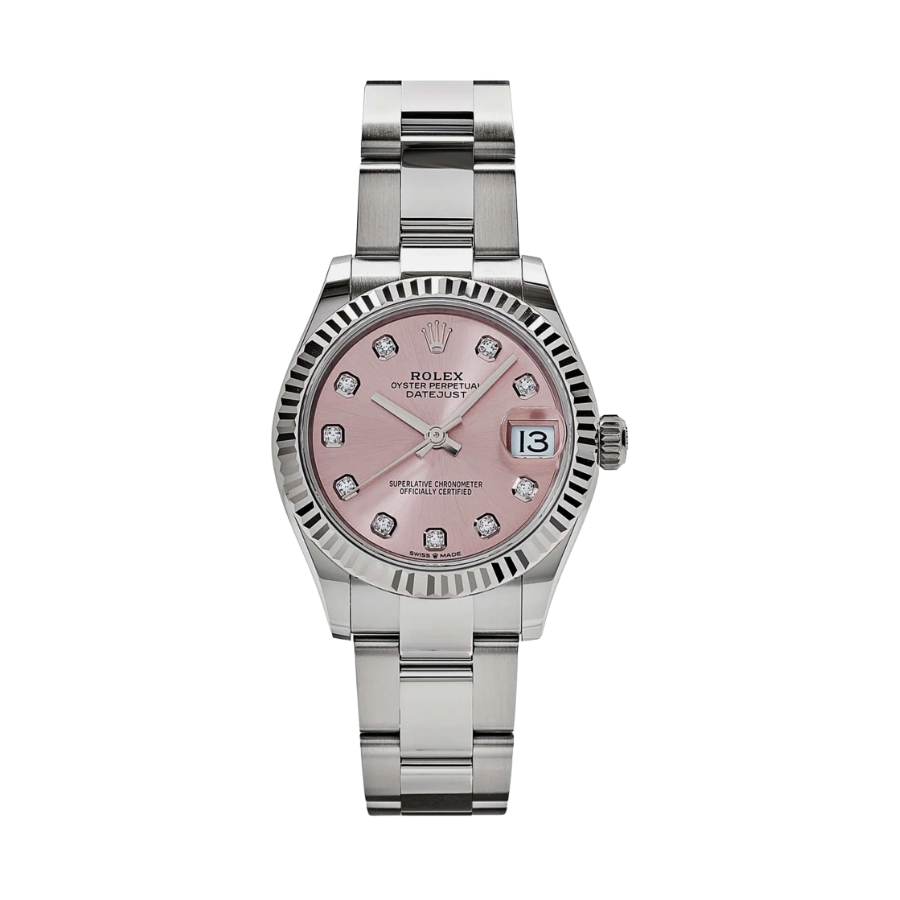 Date just ladies pink diamond dial 31mm