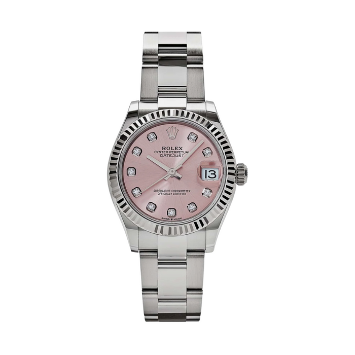 Date just ladies pink diamond dial 31mm