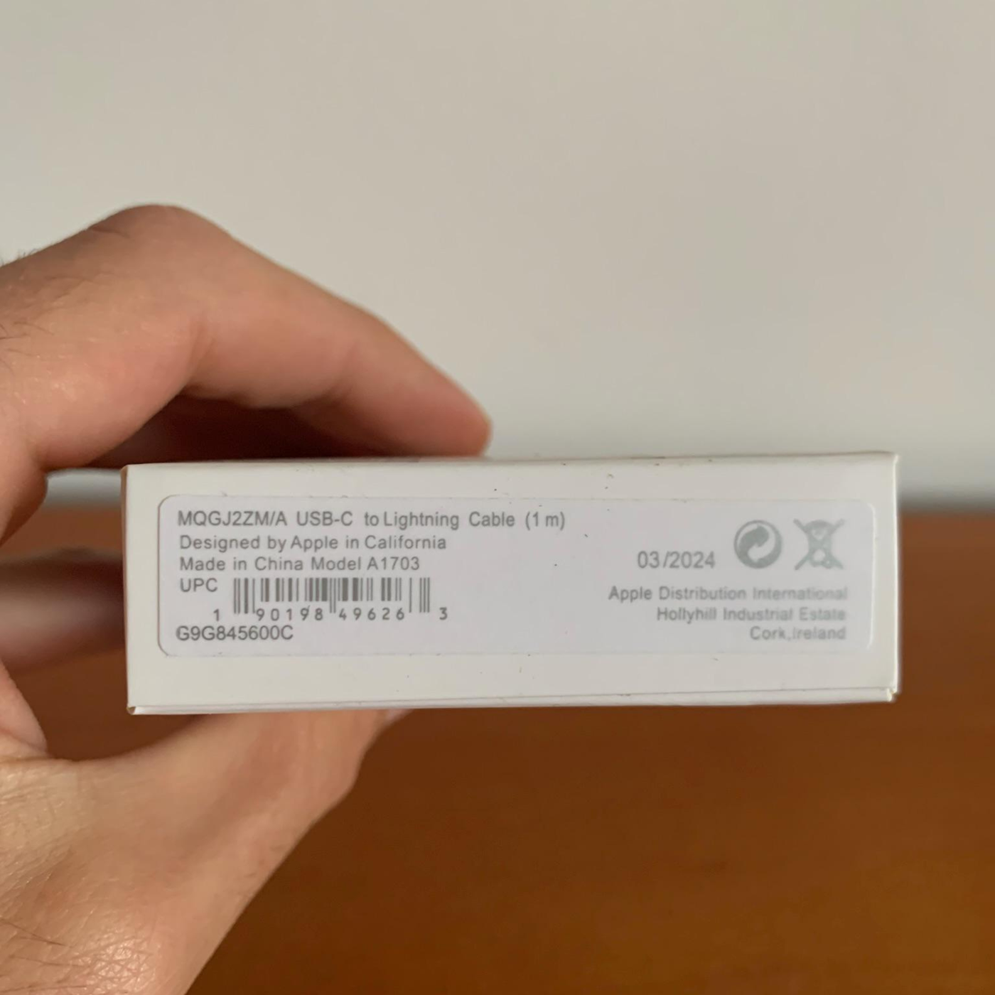 Cabo USB-C para Lightning Apple