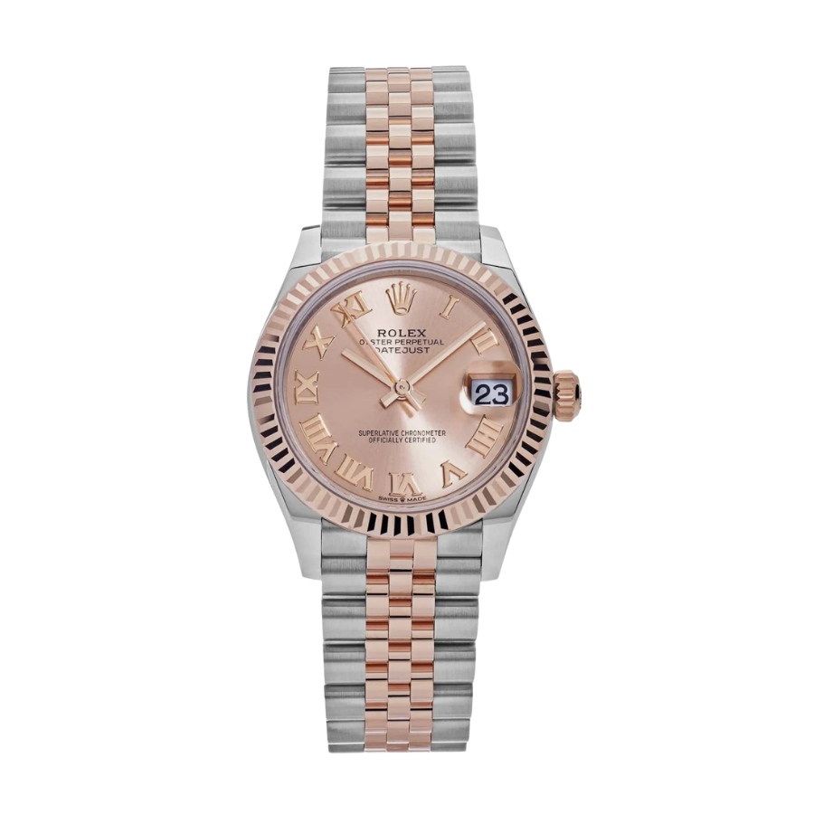 Date just ladies rose roman pink dial 31mm