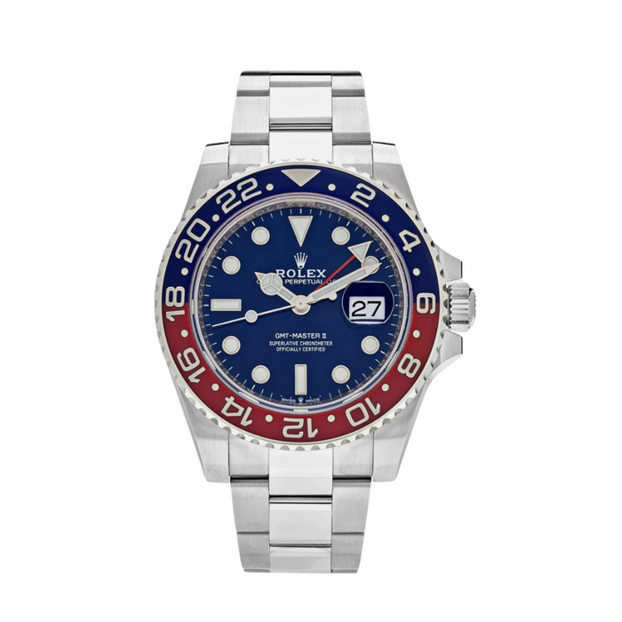 Gmt-master ii white gold blue dial 40mm