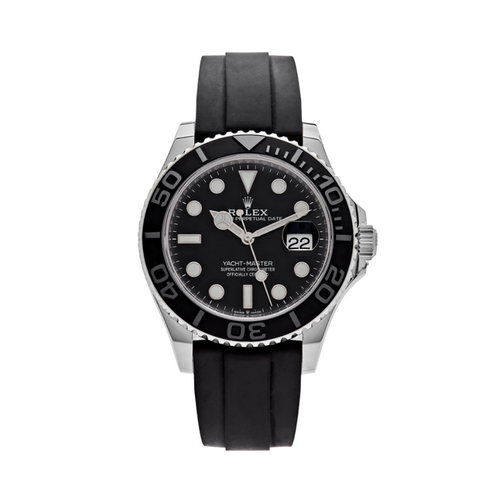 Yacht-master white gold black dial 42mm
