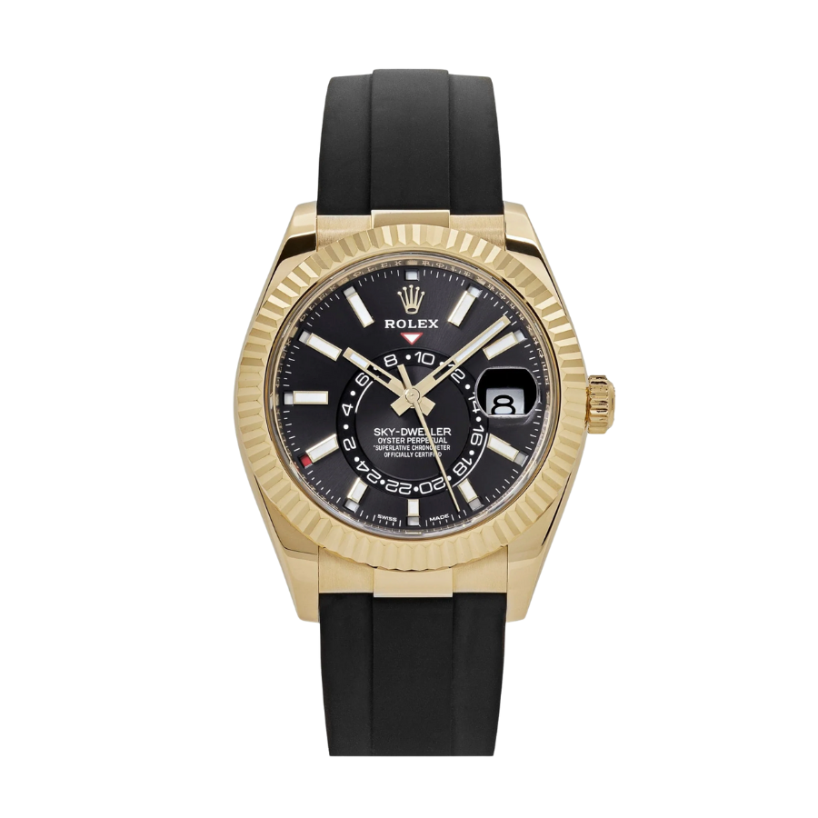 Sky-dweller gold bright black dial 42mm