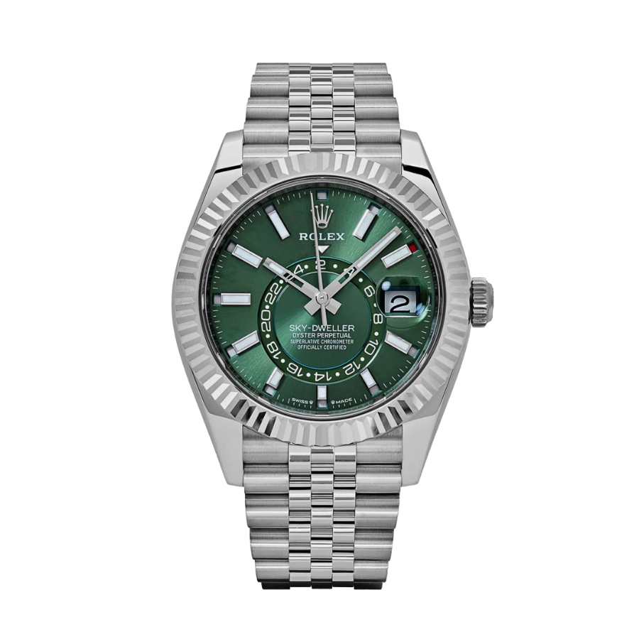 Sky-dweller green dial jubilee 42mm