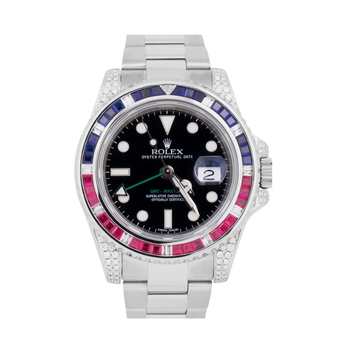 Gmt-master ii white gold black dial 40mm