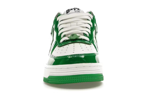 Patent Leather Green White