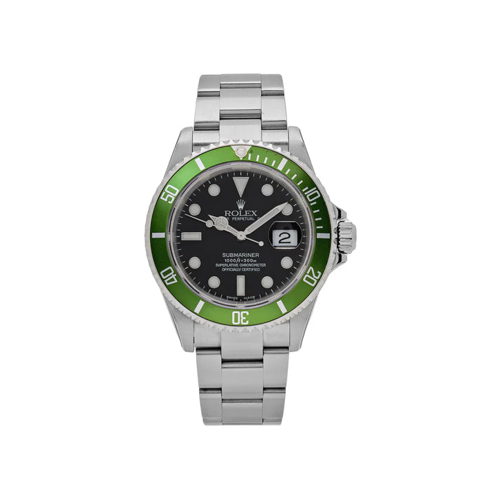 Submariner Date 16610V 'Kermit' Bezel Flat 4 Steel Black Dial Oyster (2003)