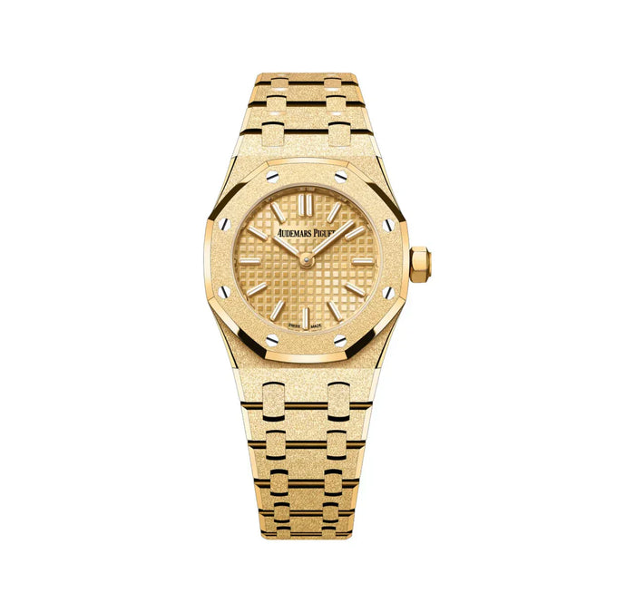 Royal Oak 67630BA.GG.1312BA.01 'Mini' Frosted Yellow Gold Quartz