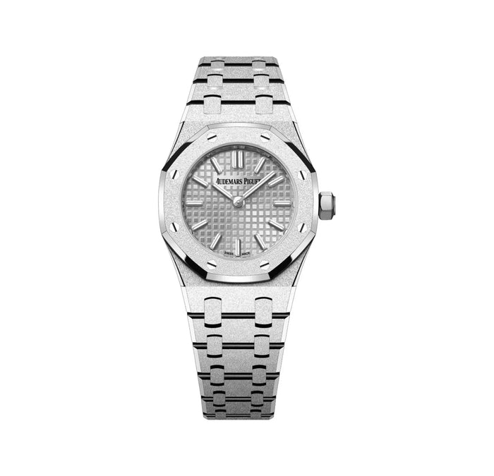 Royal Oak 67630BC.GG.1312BC.01 'Mini' Frosted White Gold Quartz