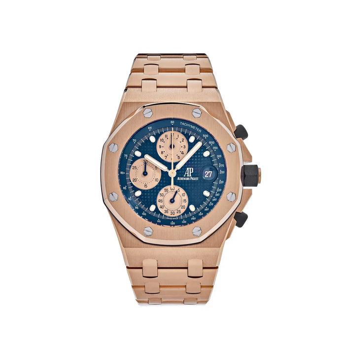 Royal Oak Offshore 26238OR.OO.2000OR.01 Chronograph 'Brick' Rose Gold Blue Dial