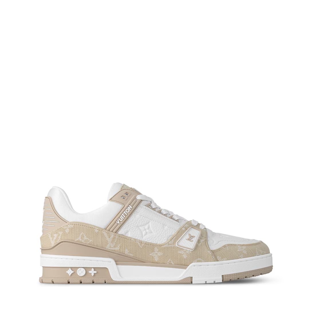 Champagne Monogram Denim White