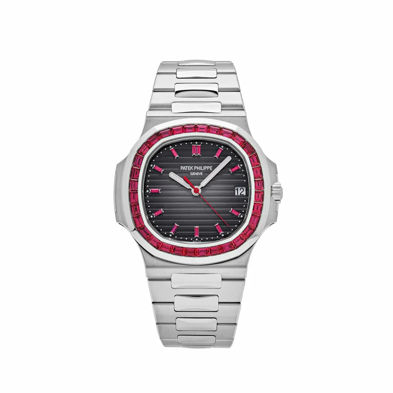 Nautilus 5711/112P-001 Platinum Grey Dial Ruby Bezel
